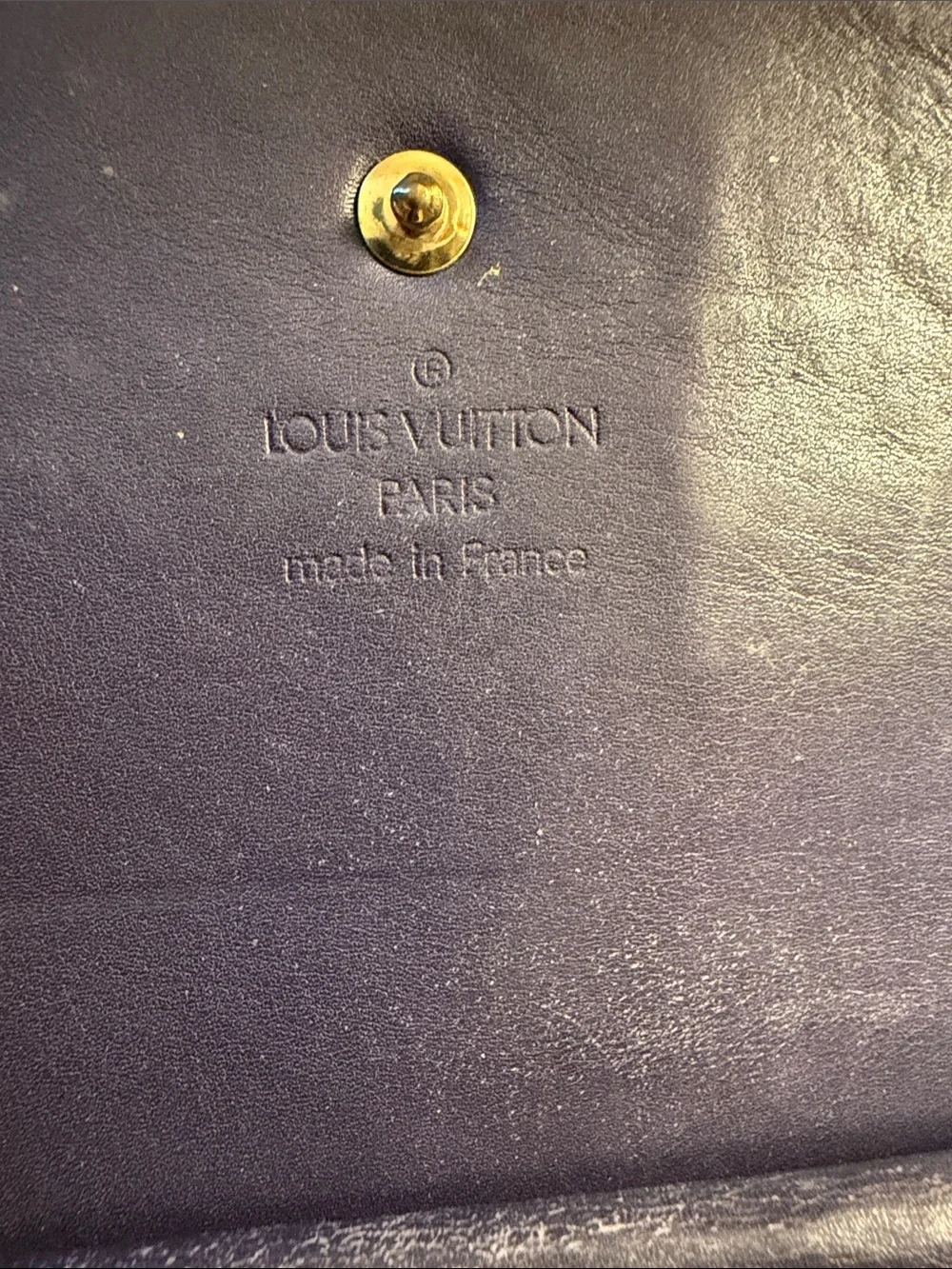 Louis Vuitton Vernis Brown Embossed Continental Wallet with Gold Snap